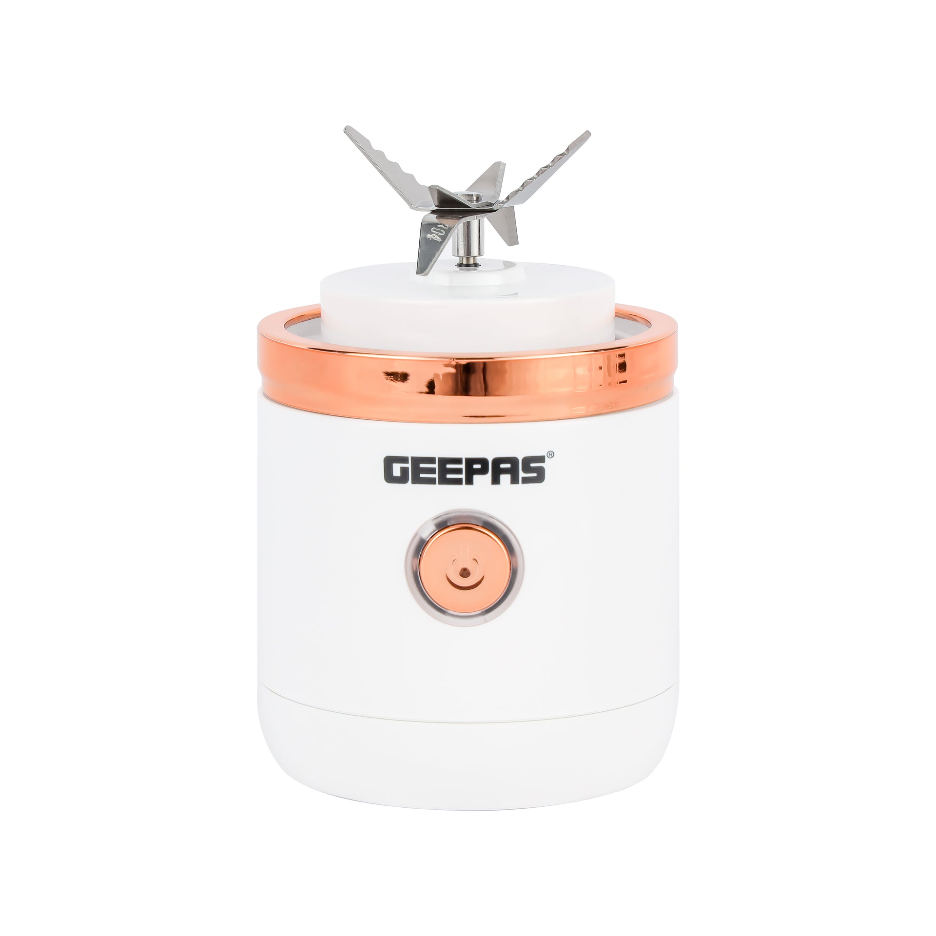 Rechargeable Portable Juicer With Stainless Steel Six Blades, 1 Motor Base, 1 Tritan Bottle, 1 Blade Cover, 1 Bottle Cover, Type C 0.5m  Cable, Safety Protection Switch 420 ml 150 W GSB44058 White