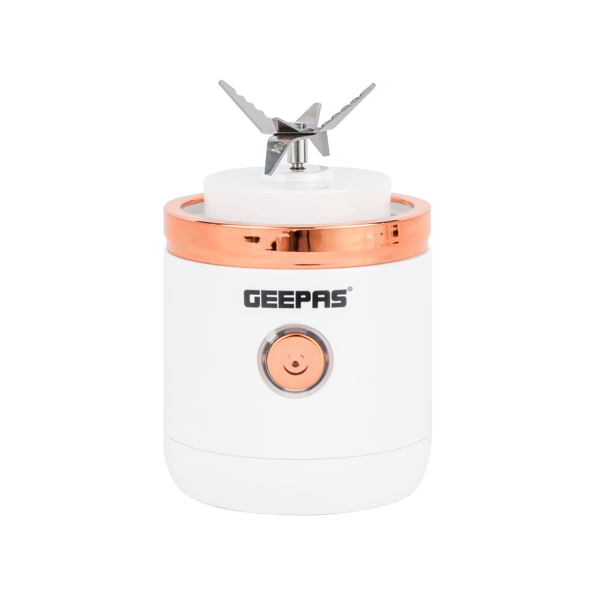 Rechargeable Portable Juicer With Stainless Steel Six Blades, 1 Motor Base, 1 Tritan Bottle, 1 Blade Cover, 1 Bottle Cover, Type C 0.5m  Cable, Safety Protection Switch 420 ml 150 W GSB44058 White