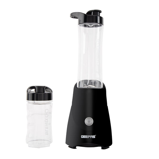 Personal Blender | Stainless Steel Blade - Safety Lock, 570ml & 400ml BPA-Free Tritan Jar, Multi- Safe Protection, Abs Plastic Housing 500 W GSB44075 Black
