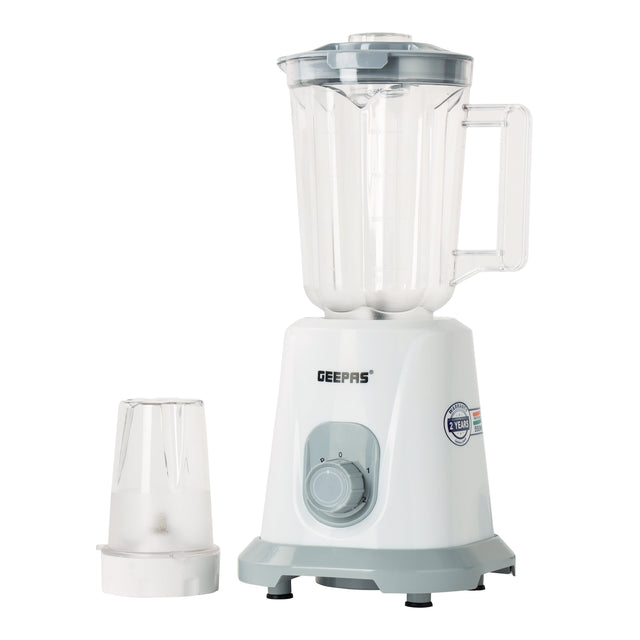 2-in-1 Blender, Multifunctional Mixer Grinder, 1.5L PC Unbreakable Jar & Coffee Grinder | 2 Speed Control With Pulse Function | Safety Interlock | Stainless Steel Sharp Blades, Non- Slip Feet. 1.5 L 550.0 W GSB44083-N White