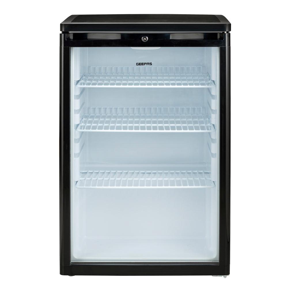 CFC Free Showcase Chiller with Compact Handle and Adjustable Thermostat 165 L 550 W GSC1601BE Black
