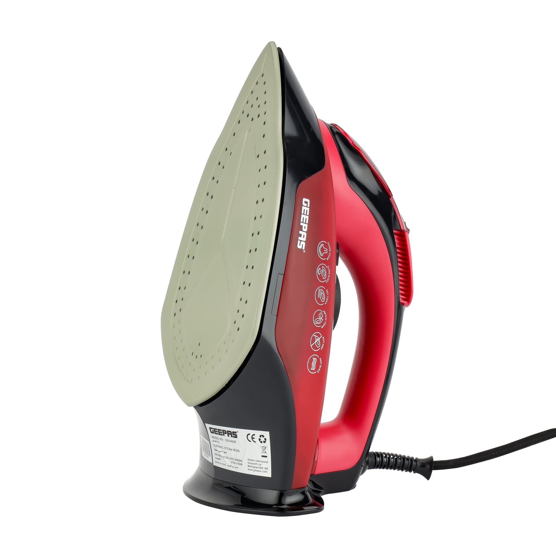 Ceramic Steam Iron  Wet & Dry 350 ml 3100 W GSI24026 Red /Black