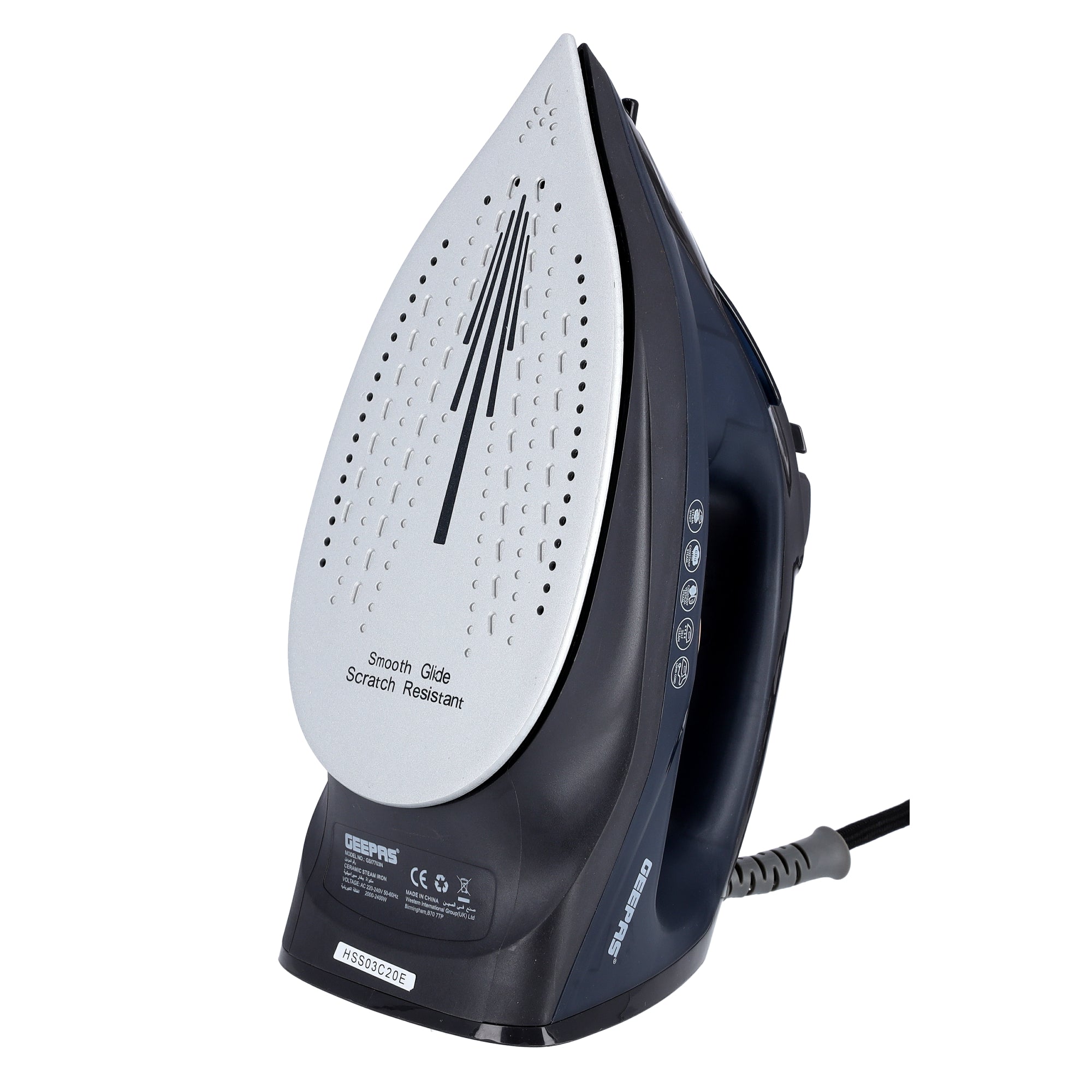 Geepas Steam Iron Gsi7703 White And Grey