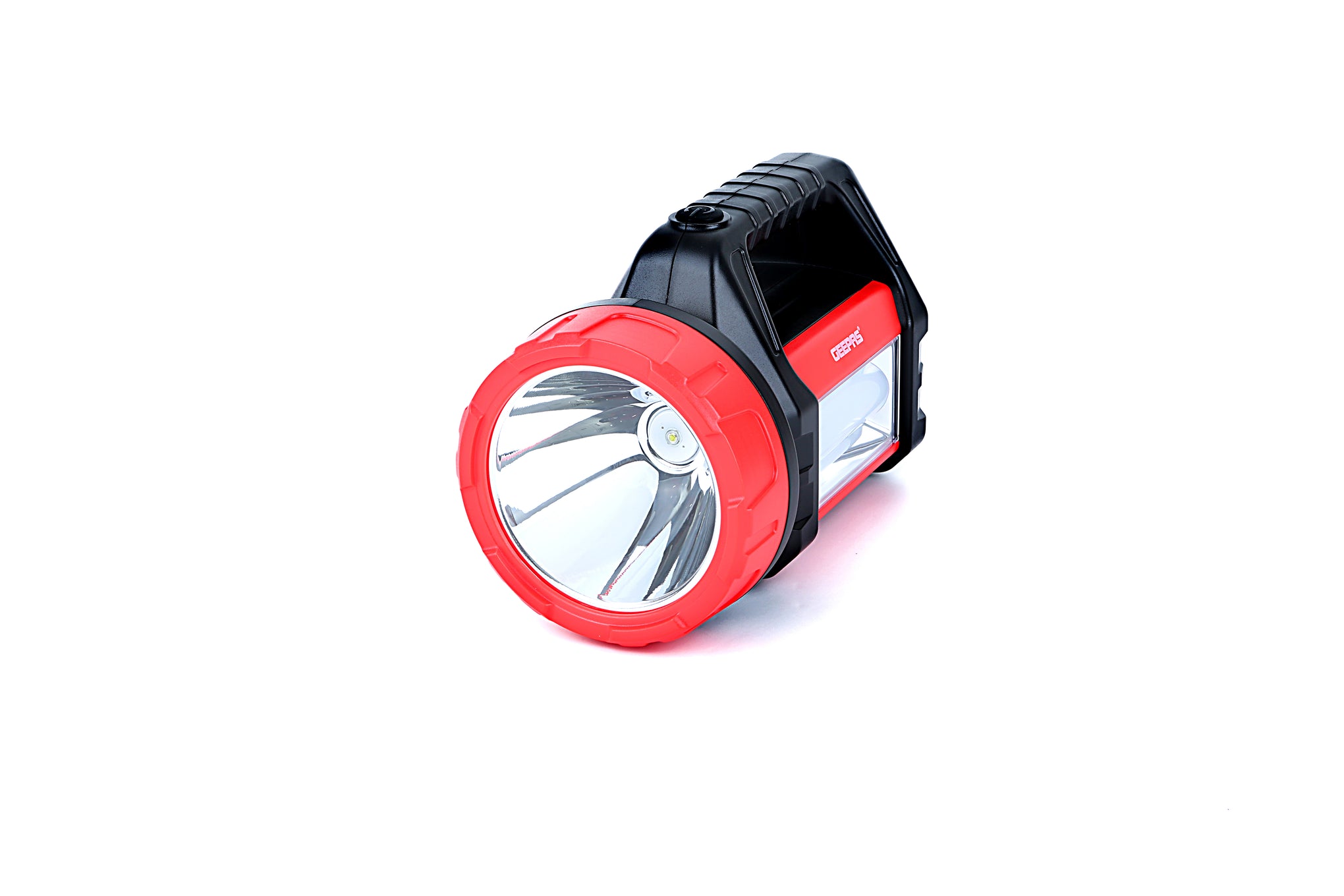 Rechargeable Hand Held Powerful Search Light With Lantern Black/Red 15cm