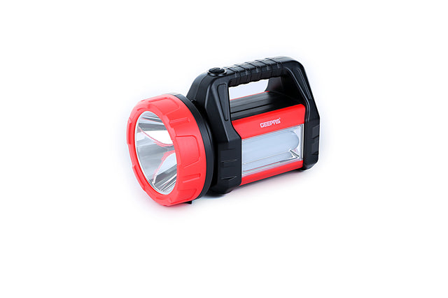 Rechargeable Hand Held Powerful Search Light With Lantern Black/Red 15cm