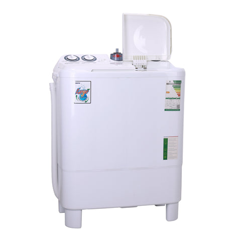 7kg Semi-Automatic Twin Tub Washing Machine | Countertop | Portable Washer & Spinner | White 7 kg 670 W GSWM6493NV White
