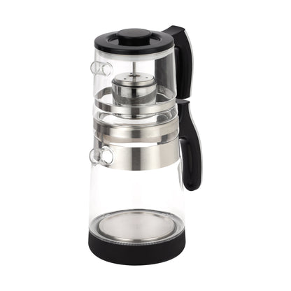 Digital Tea Maker with Smart Touch Control Panel 1500 W | Overheating Protection, 1.8 L Kettle + 0.9L Glass Teapot | Durable Glass Shell, Multi-Temperature Settings, Stainless Steel Heater | GTM38079 Clear & Black