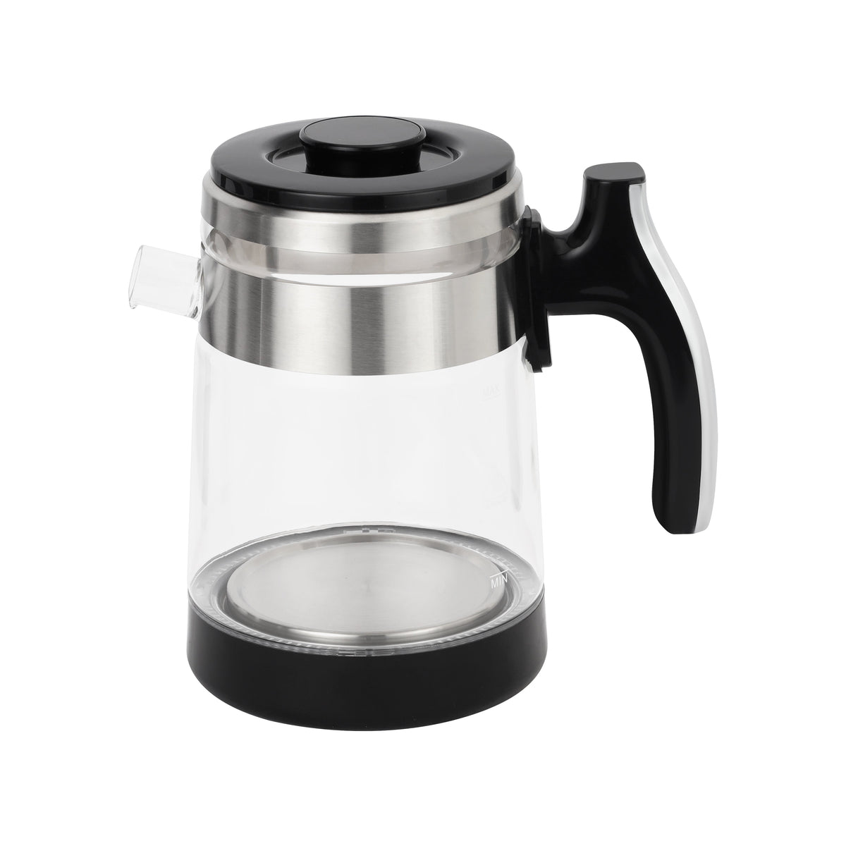 Digital Tea Maker with Smart Touch Control Panel 1500 W | Overheating Protection, 1.8 L Kettle + 0.9L Glass Teapot | Durable Glass Shell, Multi-Temperature Settings, Stainless Steel Heater | GTM38079 Clear & Black