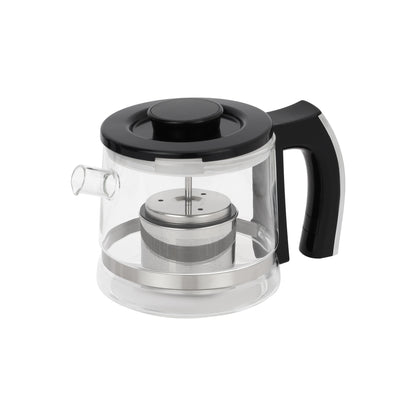 Digital Tea Maker with Smart Touch Control Panel 1500 W | Overheating Protection, 1.8 L Kettle + 0.9L Glass Teapot | Durable Glass Shell, Multi-Temperature Settings, Stainless Steel Heater | GTM38079 Clear & Black