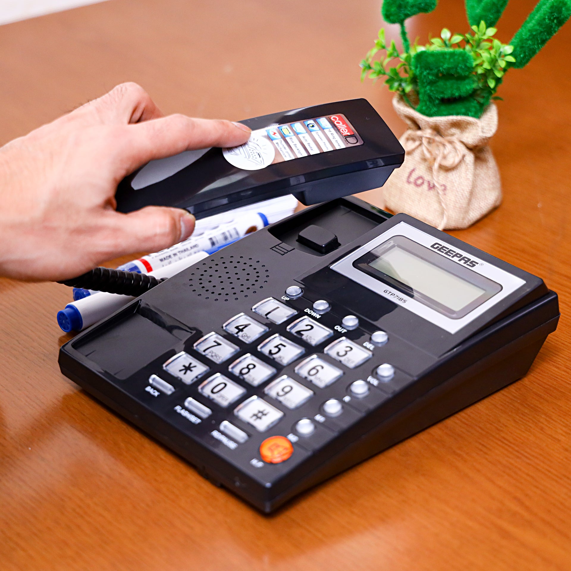 Caller ID Telephone With 3-Mode IDD Key Lock Black