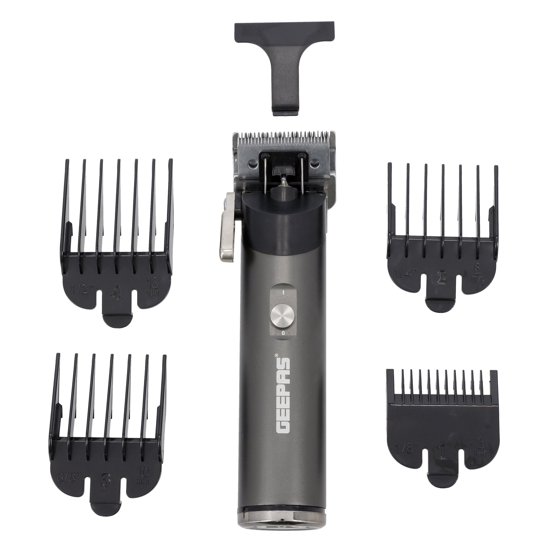 Rechargeable Cordless Professional Hair Clipper Set with 4 Guide Combs, Brush & Oil, Adjustable Cutter Head