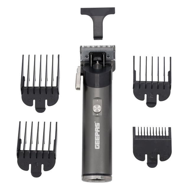 Rechargeable Cordless Professional Hair Clipper Set with 4 Guide Combs, Brush & Oil, Adjustable Cutter Head
