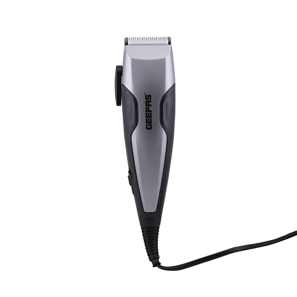GTR8654 Hair Clipper With Ceramic Blade- Styling Tools, Hair Trimmer Cutting Professional Grooming Clippers With 4 Combs, Brush And Oil For Adult And Kids, 15W Silver/Black