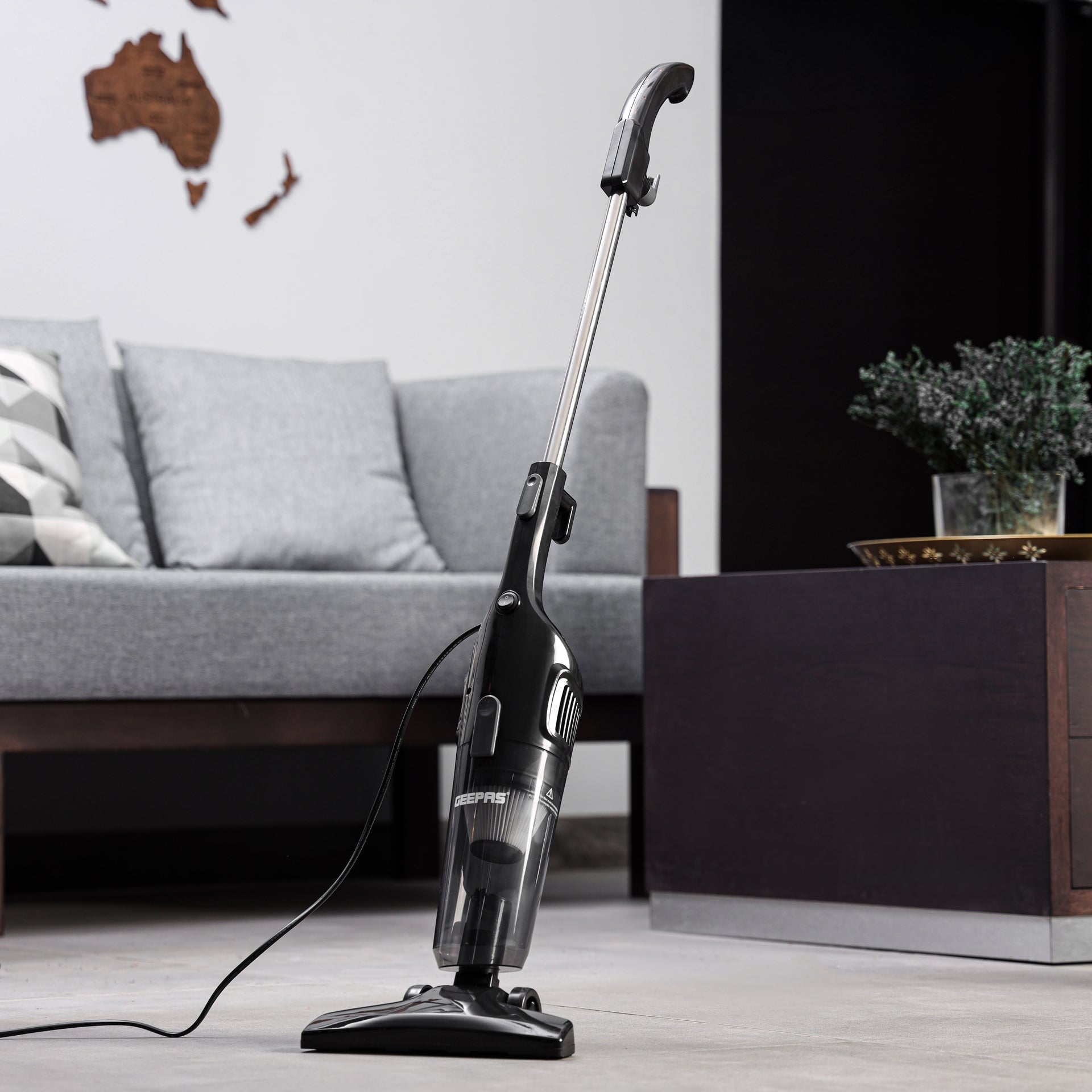 2-in-1 Stick & Handheld Vacuum Cleaner with HEPA Filtration, Powerful Suction, Large Dust Capacity, Ideal for Homes, Offices, & Cars 1.2 L 600 W GVC19055-BK Black
