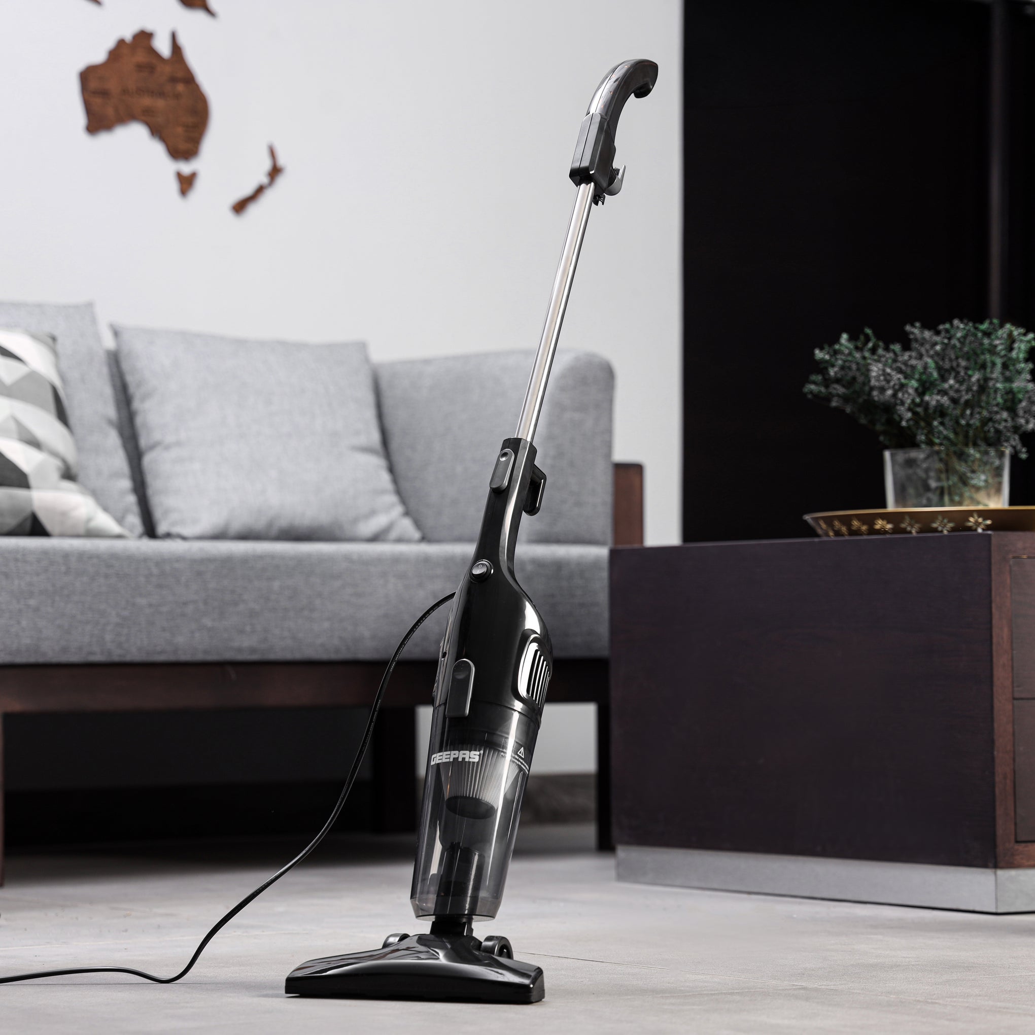 2-in-1 Stick & Handheld Vacuum Cleaner with HEPA Filtration, Powerful Suction, Large Dust Capacity, Ideal for Homes, Offices, & Cars 1.2 L 600 W GVC19055-BK Black