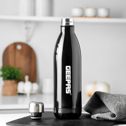 Geepas 1.0 L Stainless Steel Vacuum Flask- GVF27021| Double Wall Insulation for Hot and Cold Beverages| Comfortable to Hold and Easy to Carry| Suitable for Indoor and Outdoor Use| 2 Years Warranty, White
