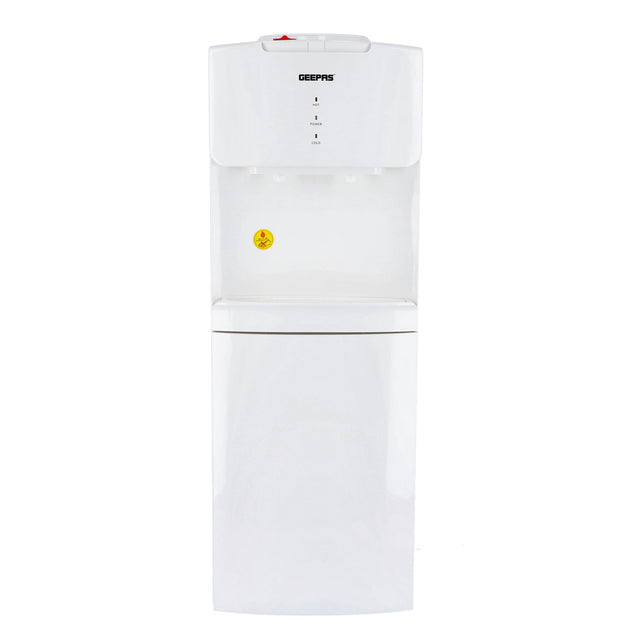 Hot and Cold Top Loded Water Dispenser| Stainless Steel Water Tank with Fast Cooling and 2 Taps, Hot and Cold| Low Noise and Environment Friendly, Perfect for Home, Shopping Malls, and Office GWD17019 white