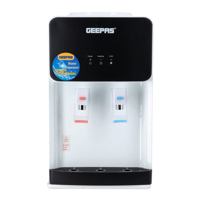 Premium Hot and Cold Water Dispenser with Stainless Steel Tank - Fast Cooling, 2 Taps, High Capacity (5L/h Hot, 2L/h Cold) - Perfect for Home & Office - 2 Year Warranty GWD8356NV Black/White
