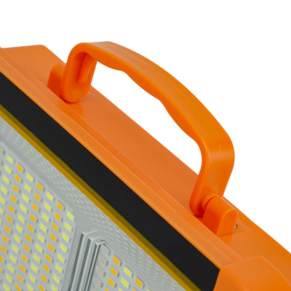 Geepas Rechargeable LED Work Light with Solar Panel- GWL53042/ 448 PCS LEDs, 1500 lm, White, Warm, Blue and Red Lights/ Long Service Life, Good Stability, Energy Saving/ 2 Year Warranty, Orange