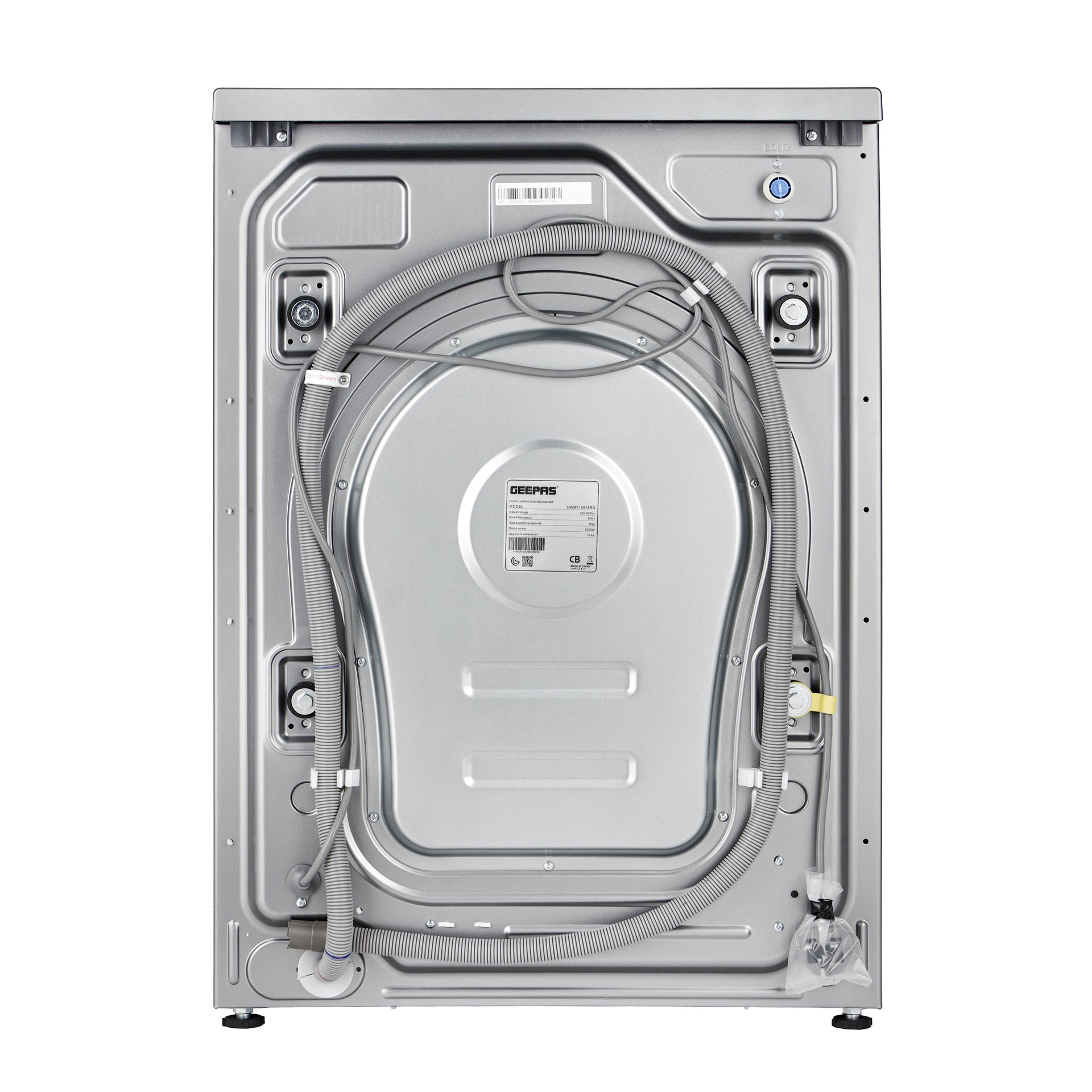 10 Kg Front Load Washing Machine with Digital Display, BLDC Motor, and Steam Clean Technology - Metallic Grey GWMF1041SRG Metalic Grey