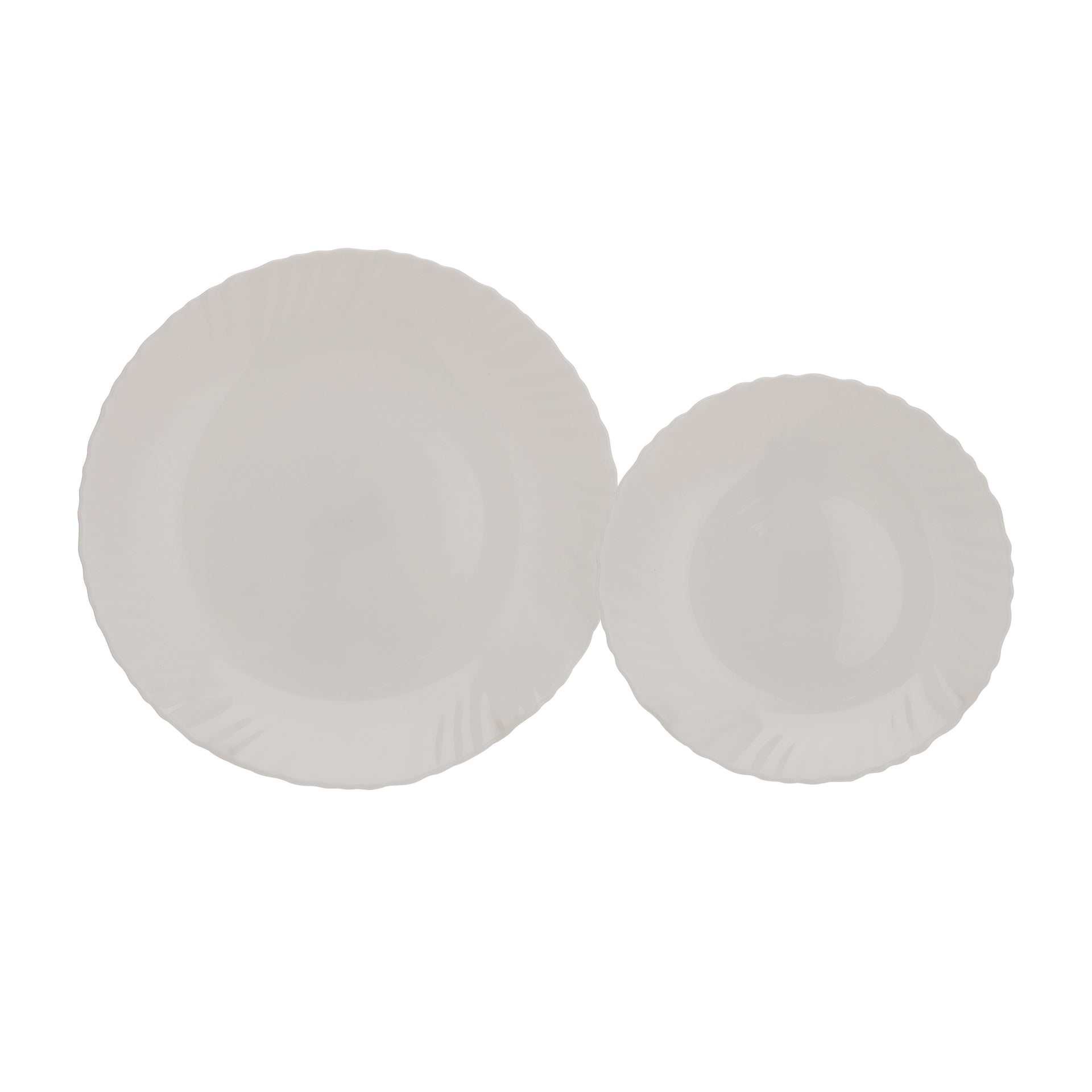 12-Piece Opal Wear Dinner Set Beautiful Elegant Design Dishwasher Safe/Freezer Safe White