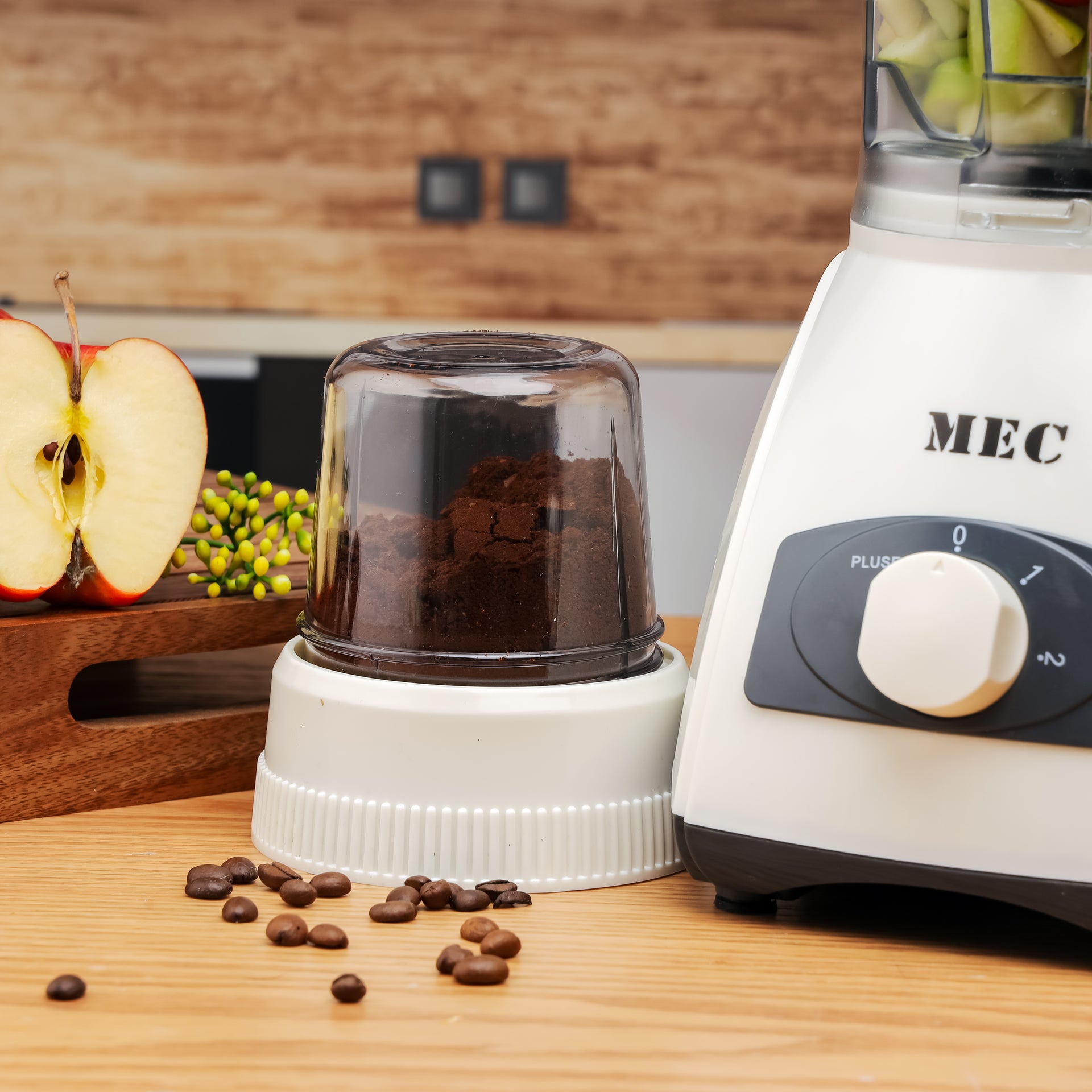 2-In-1 Blender Plastic Blender Jar With 2 Speed And Pulse Control 1.5 L 350 W MEC2000 White/Grey