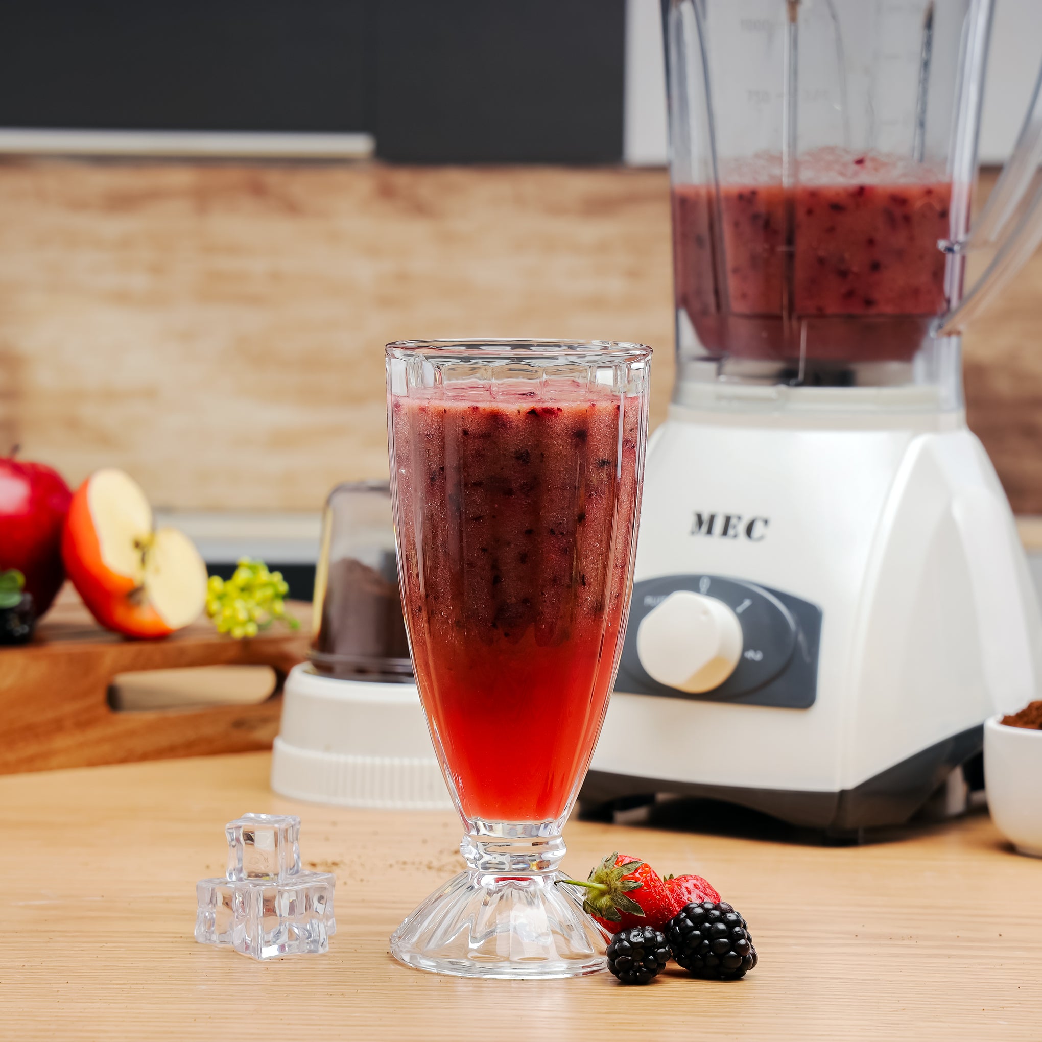 2-In-1 Blender Plastic Blender Jar With 2 Speed And Pulse Control 1.5 L 350 W MEC2000 White/Grey
