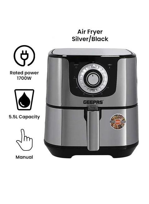 Air Fryer 5.5 L 1700 W GAF37519 Silver/Black
