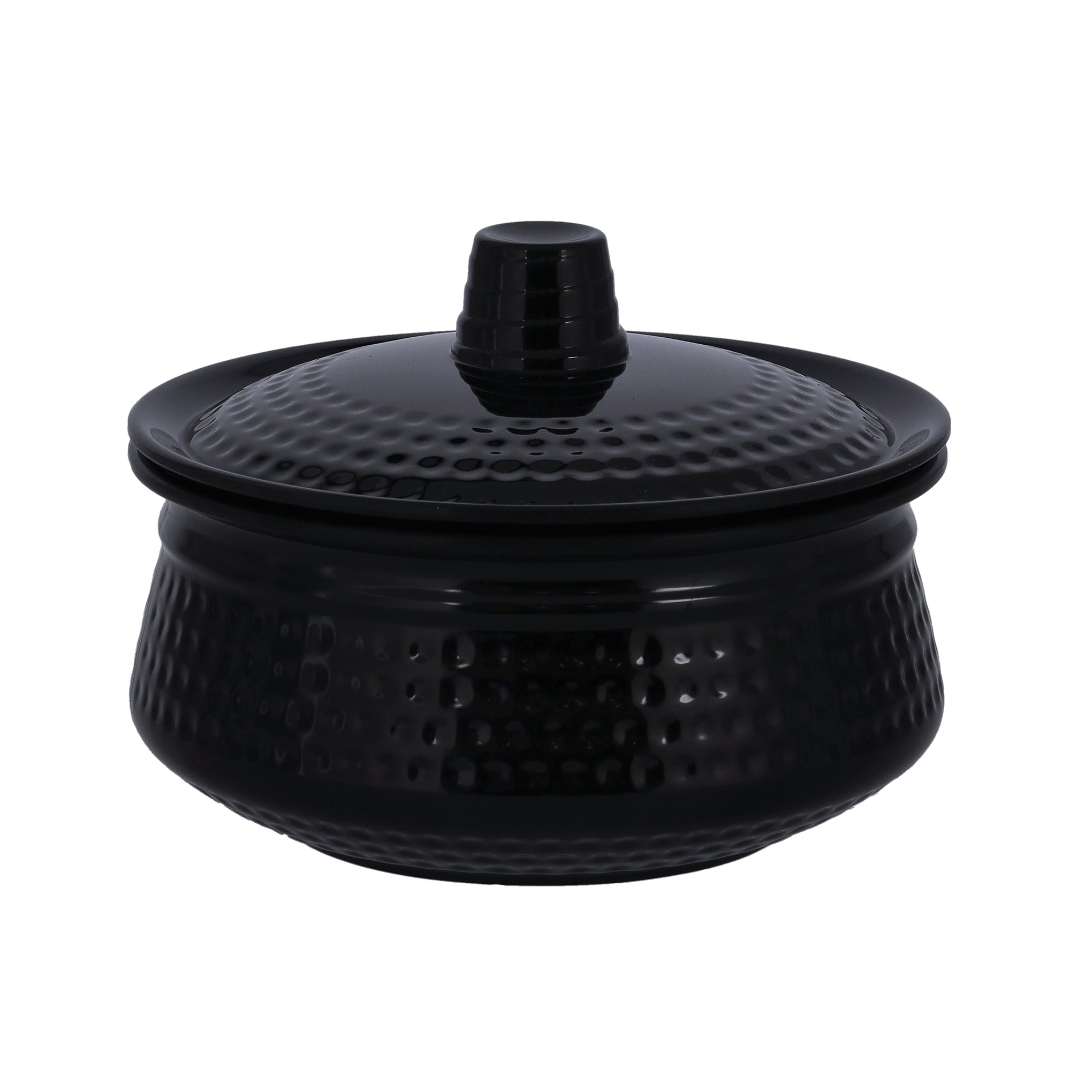6.6 Inches Biza Handi With Lid, Black