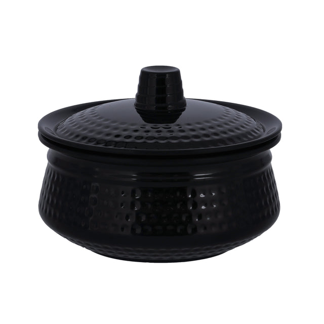 6.6 Inches Biza Handi With Lid, Black
