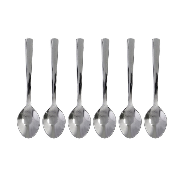 6Pieces 12Cm Stainless Steel Mocca Spoon Made In India Silver