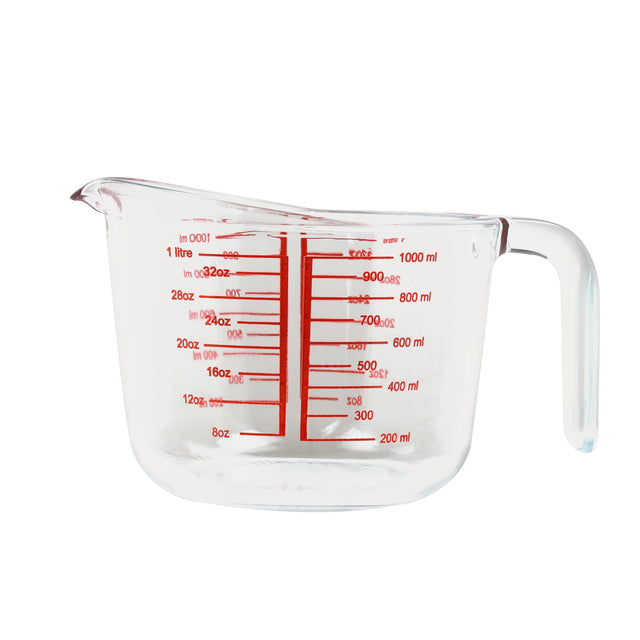 Borosilicate Glass Measuring Jug with Scale Clear 1000ml