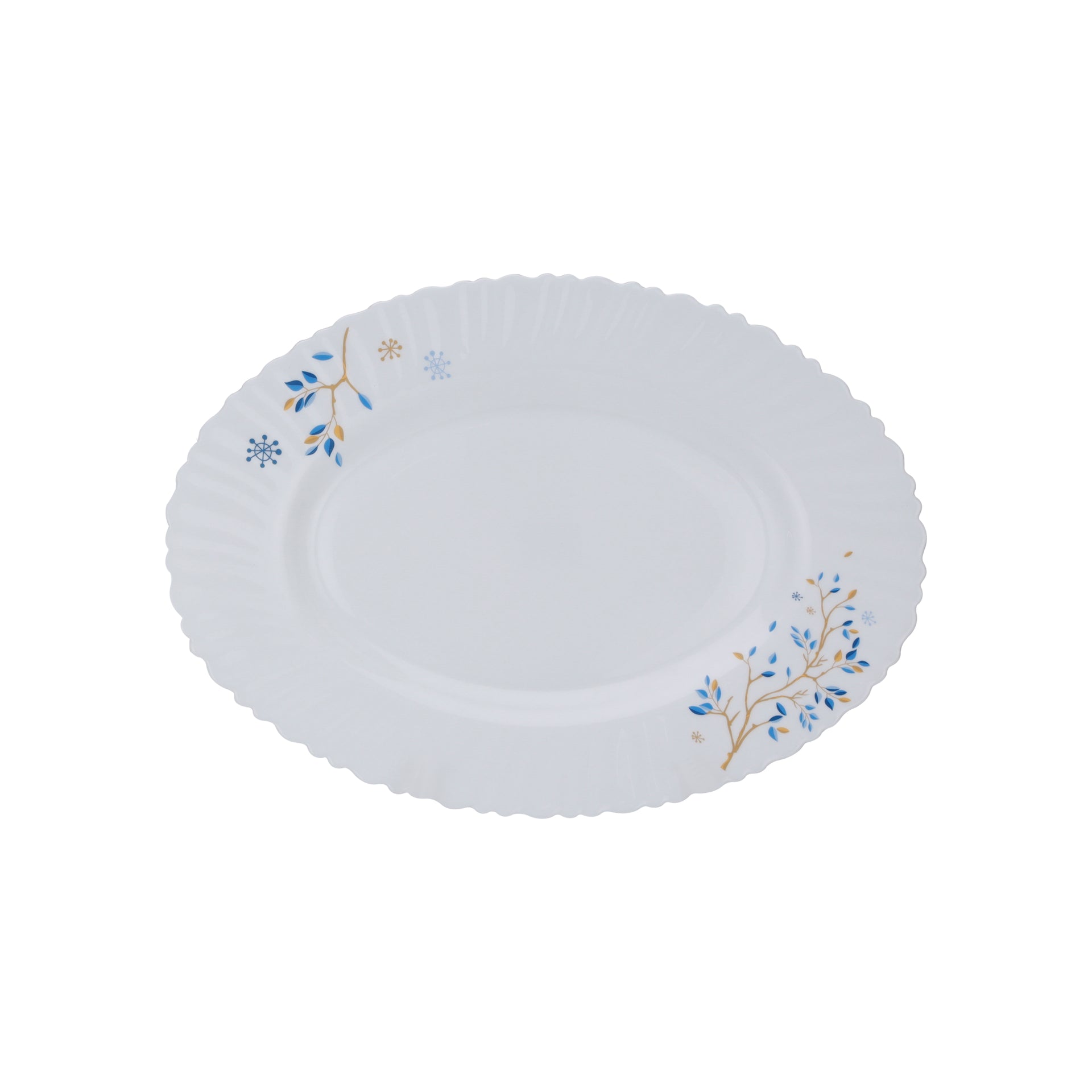 50 Piece Opalware Dinner Set Assorted Design Light Weight Service For 6