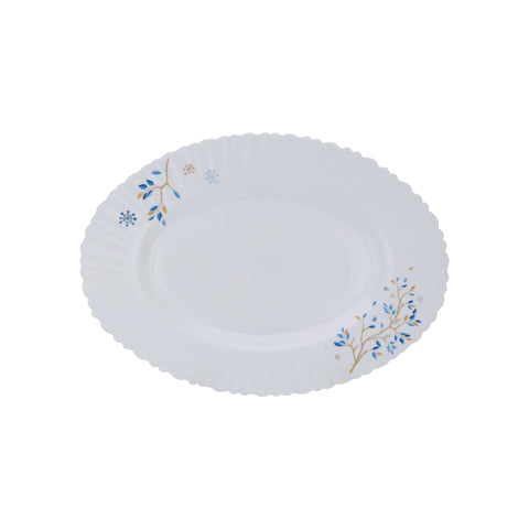 50 Piece Opalware Dinner Set Assorted Design Light Weight Service For 6