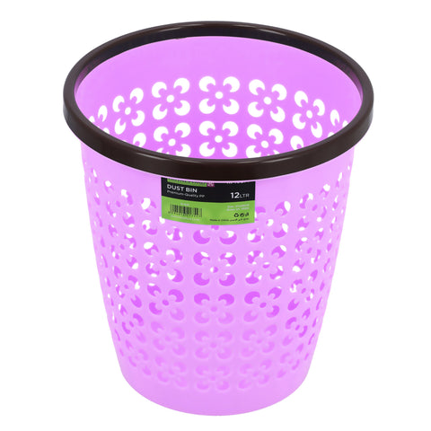 Rounded Dustbin Blue/Black 29x17cm