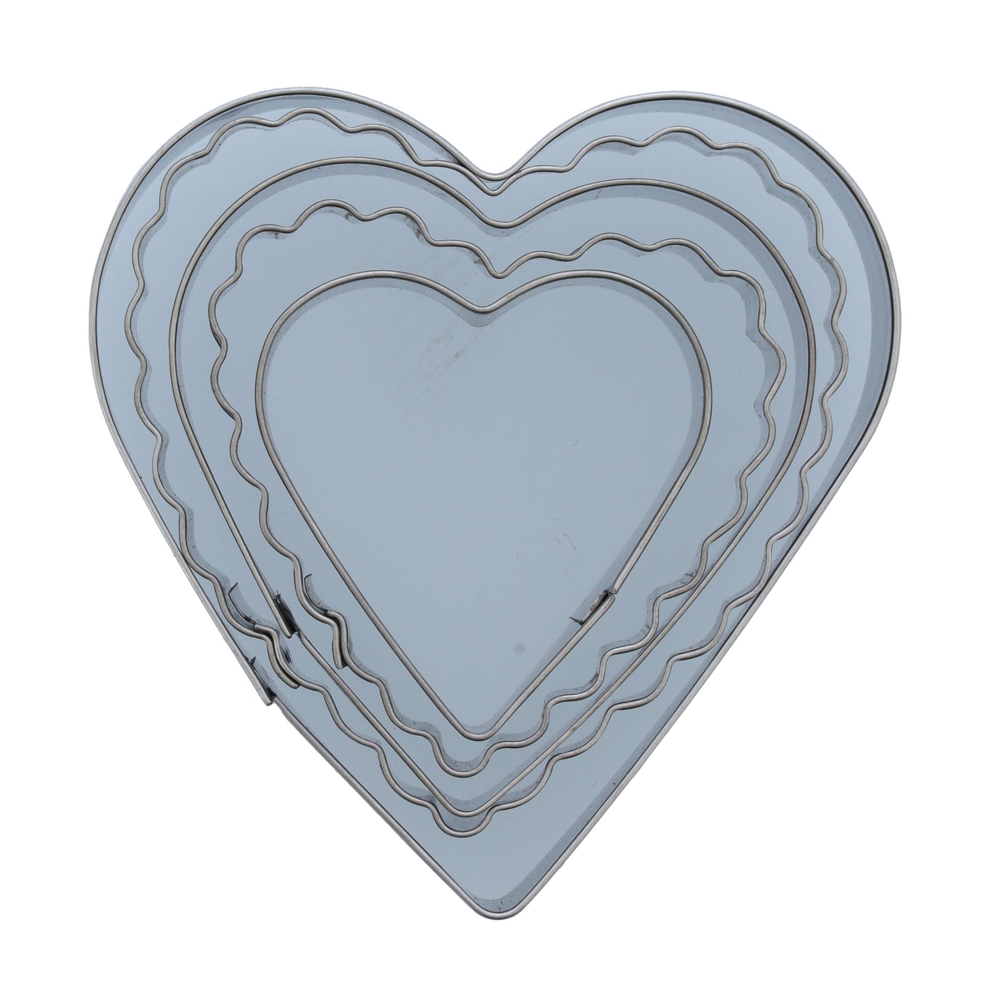 5-Piece Heart Shaped Cookie Cutter Set Silver