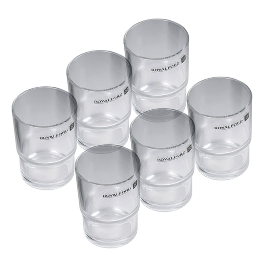226 Ml 6 Pieces Glass Tumbler Set, Premium Quality Glassware, Lead Free Glass, Sturdy And Creative Design, Crystal Clear Construction, Dishwasher Safe Clear 226ml