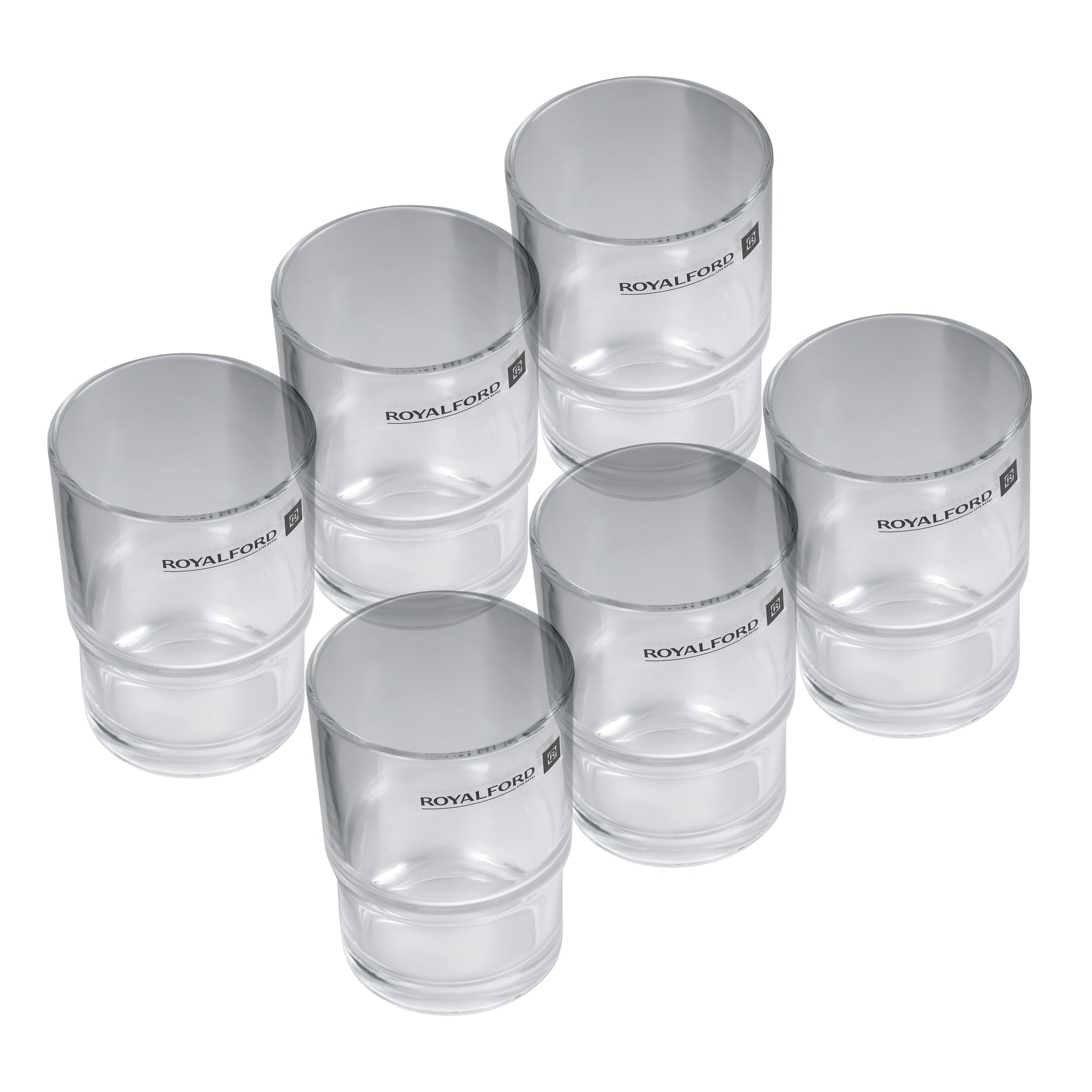 226 Ml 6 Pieces Glass Tumbler Set, Premium Quality Glassware, Lead Free Glass, Sturdy And Creative Design, Crystal Clear Construction, Dishwasher Safe Clear 226ml
