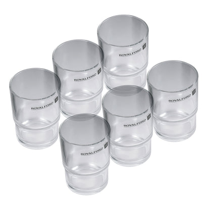 226 Ml 6 Pieces Glass Tumbler Set, Premium Quality Glassware, Lead Free Glass, Sturdy And Creative Design, Crystal Clear Construction, Dishwasher Safe Clear 226ml