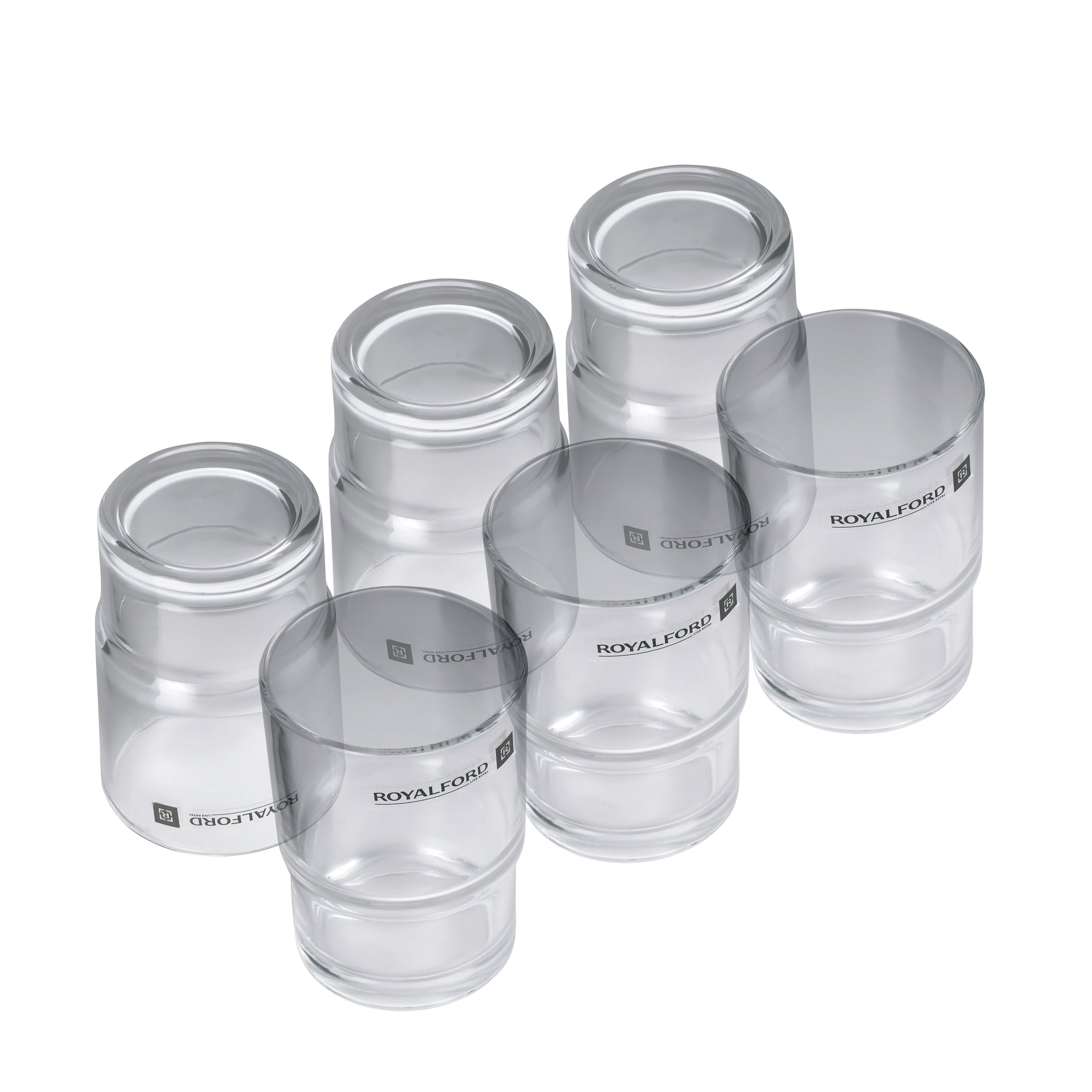 226 Ml 6 Pieces Glass Tumbler Set, Premium Quality Glassware, Lead Free Glass, Sturdy And Creative Design, Crystal Clear Construction, Dishwasher Safe Clear 226ml