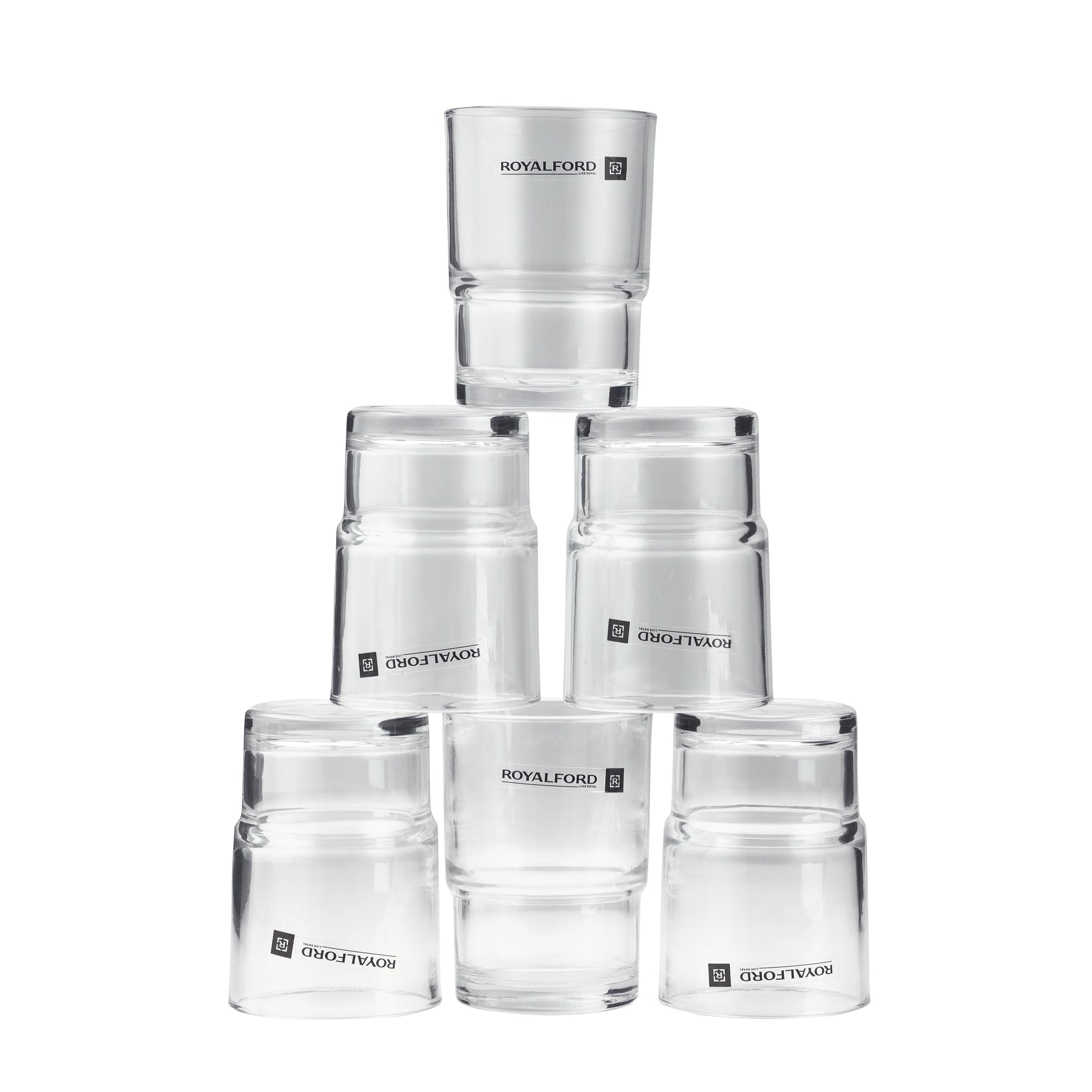 226 Ml 6 Pieces Glass Tumbler Set, Premium Quality Glassware, Lead Free Glass, Sturdy And Creative Design, Crystal Clear Construction, Dishwasher Safe Clear 226ml