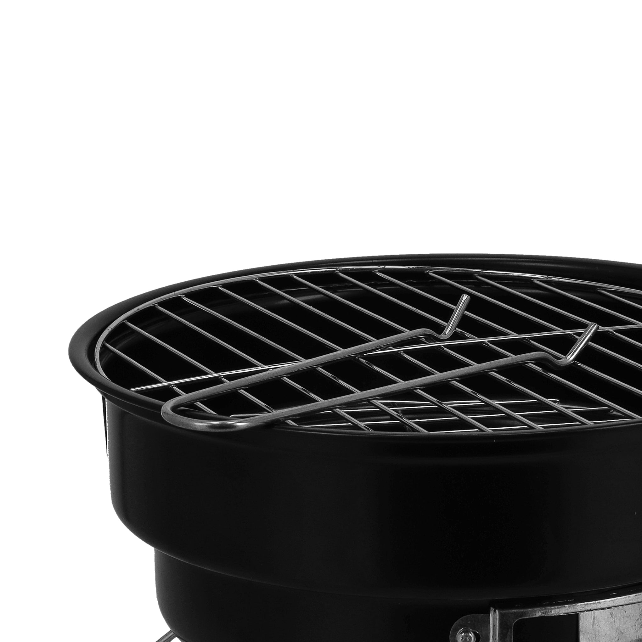 Round Bbq Stand Grill Black/Silver 26.5x24cm