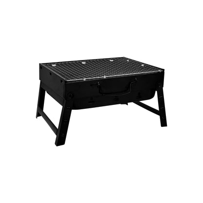 Barbeque Stand With Grill  Iron Construction Rf10358 Foldable Barbecue Charcoal Grill Black