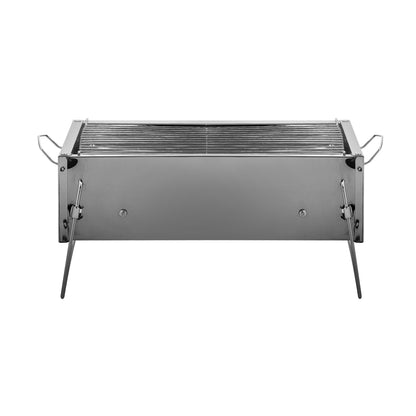 Stainless Steel Bbq Stand With Grill Silver 36x26x17cm