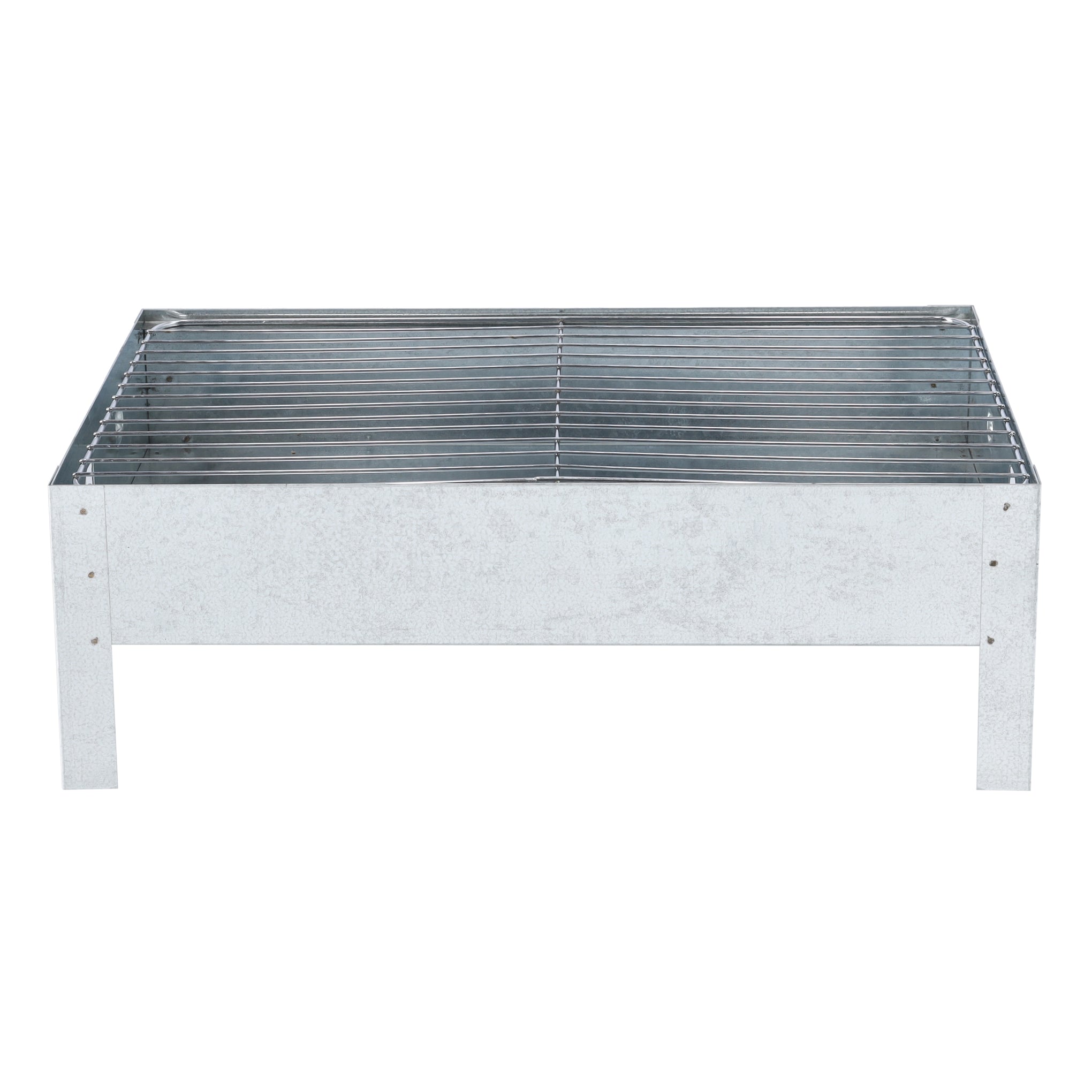 Bbq Stand With Grill Silver 44.5x26.5cm