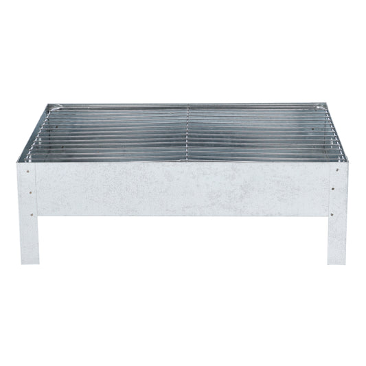 Bbq Stand With Grill Silver 44.5x26.5cm