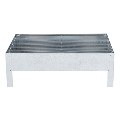 Bbq Stand With Grill Silver 44.5x26.5cm