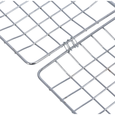 Foldable Portable Stainless Steel Barbecue Grill Indoor And Outoor Silver/Red 43x30x70cm
