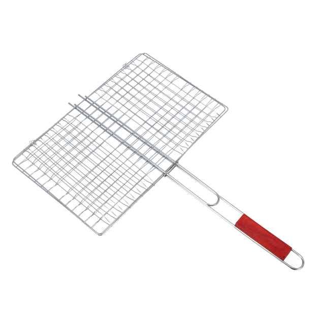 Bbq Grill Chromium Plated Iron 40X26X60Cm Multicolor Silver/Red 40x26x60cm