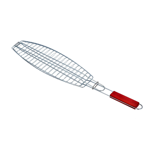 Fish Bbq Grill Silver/Red 14x67cm